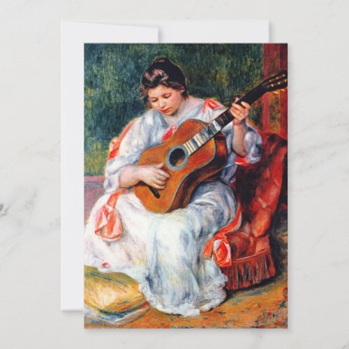 Woman Playing The Guitar by Pierre Renoir