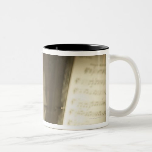 Woman Playing Violin Two_Tone Coffee Mug