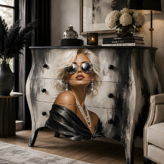 Woman Portrait Black White Glamour Tissue Paper