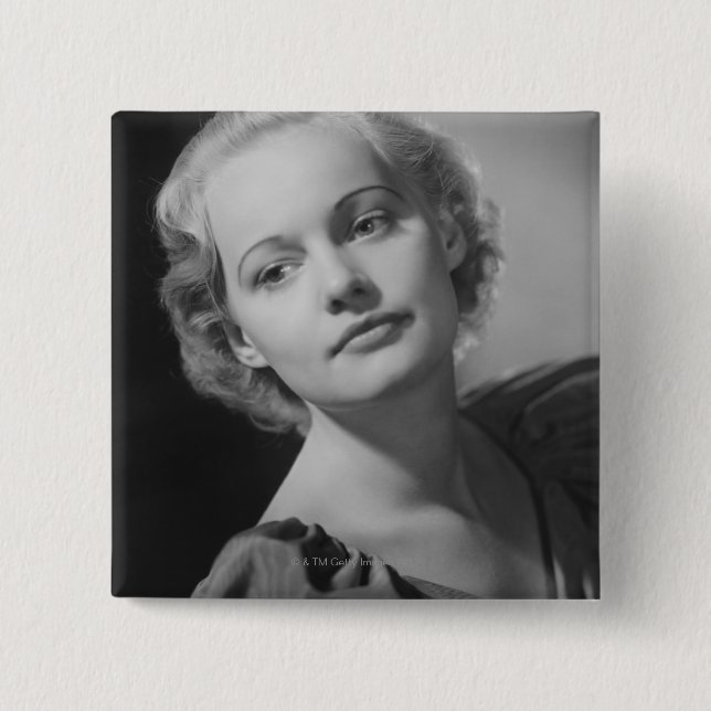Woman Posing 2 Button (Front)