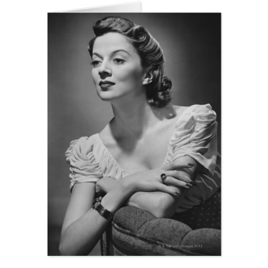 Woman Posing in Studio Cards (Front)