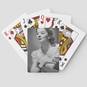 Woman Posing in Studio Poker Cards