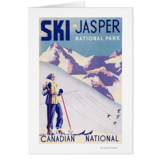 Woman Posing Open Slopes Poster Cards (Front)