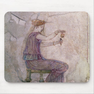 Woman Pouring Perfume into a Phial Mouse Pad