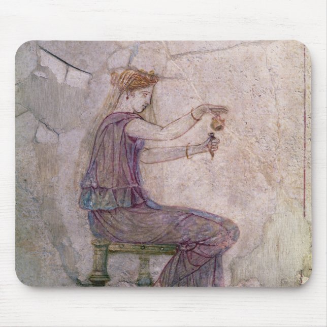 Woman Pouring Perfume into a Phial Mouse Pad (Front)