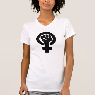 Woman Power Feminist Fist (Black) T-Shirt