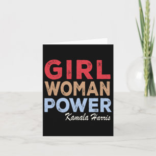 Woman Power Kamala Harris Retro Vintage Card