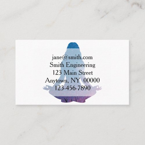 Woman practicing yoga _ Choose background color Business Card