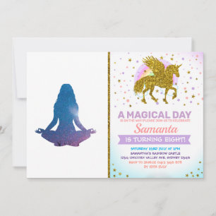 Woman practicing yoga - Choose background color Invitation