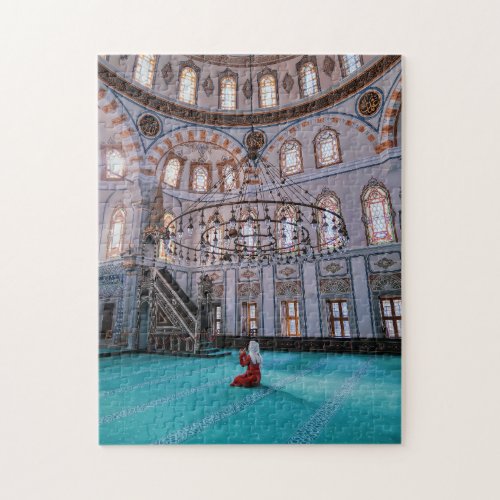 Woman Praying in Mosque  Jigsaw Puzzle
