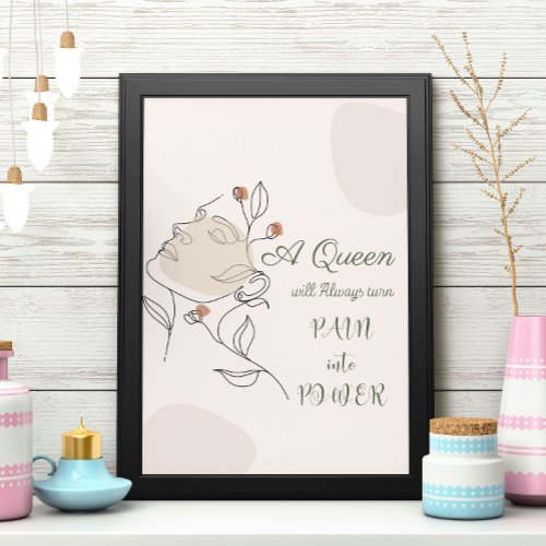 Woman Quote Poster Motivational woman quote Art Poster
