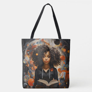 Woman Reading a Book Birthday Gift Tote Bag
