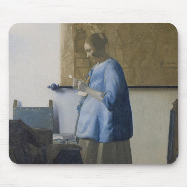 Woman Reading a Letter, c.1662-63 (oil on canvas) Mouse Pad (Front)