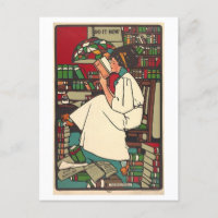 Woman Reading Art Deco