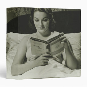 Woman Reading Book Binder