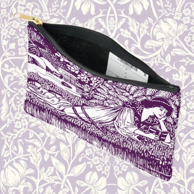 Woman Reading by a pond Accessory Pouch (Creator Uploaded)