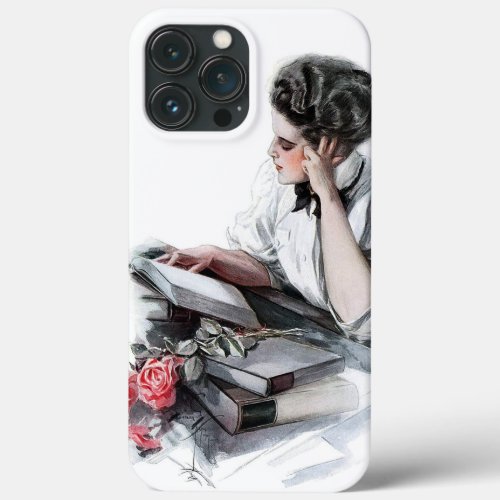 Woman reading iPhone 13 pro max case