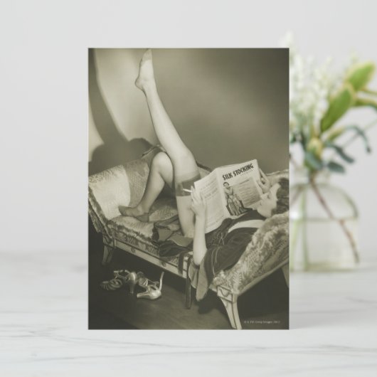 Woman Reading Magazine (Standing Front)