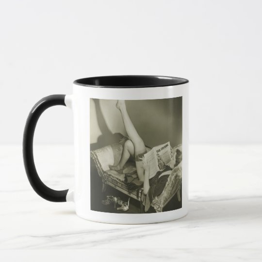 Woman Reading Magazine Mug