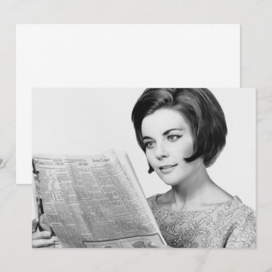 Woman Reading Newpaper (Front/Back)
