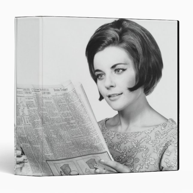 Woman Reading Newpaper Binder (Front/Spine)