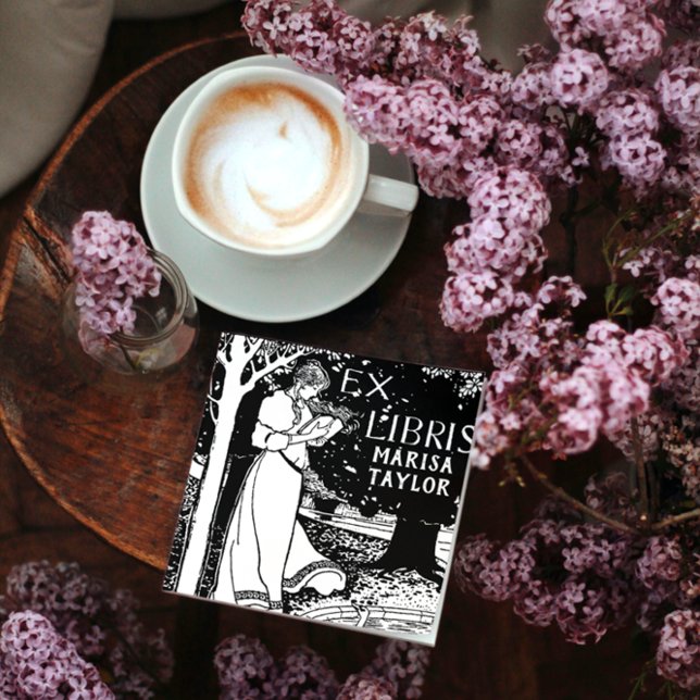 Woman Reading under a tree Self-inking Stamp (Creator Uploaded)