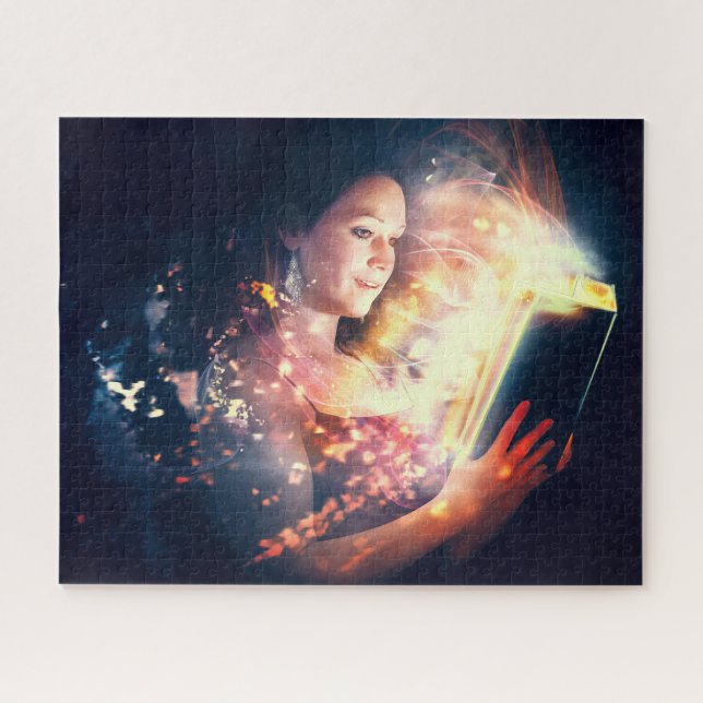 Woman Reads a Book Jigsaw Puzzle (Horizontal)