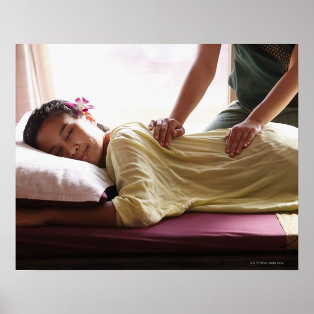 Woman receiving massage #1 poster (Front)