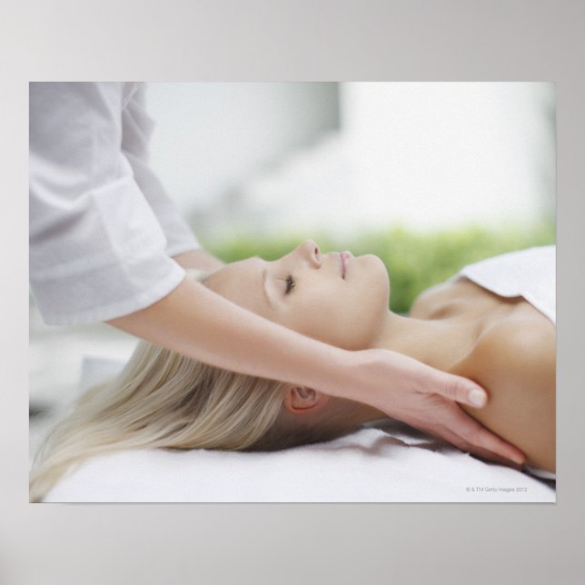 Woman receiving massage poster (Front)