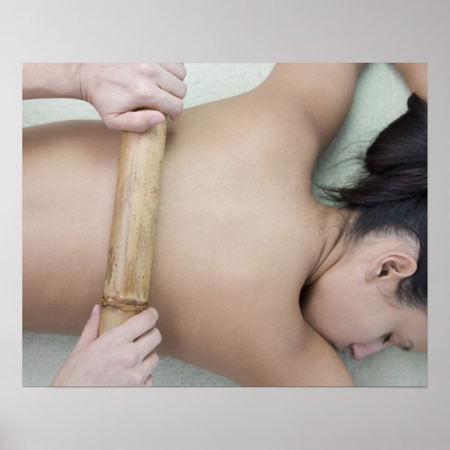 Woman receiving spa treatment poster (Front)