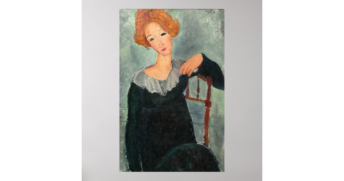 Woman Red Hair - Amedeo Modigliani Fine Art Poster | Zazzle