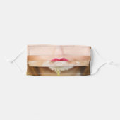 Woman Red Lips Dandelion Adult Cloth Face Mask (Front, Folded)