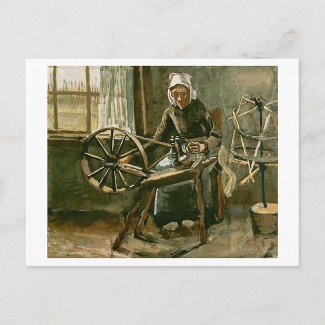 Woman Reeling Yarn (F68) Van Gogh Fine Art Postcard (Front)