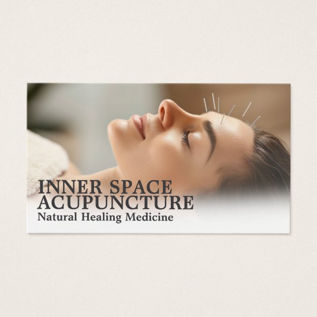 Woman Relaxing Getting Acupuncture  (Front)
