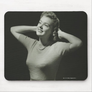 Woman Relaxing Mouse Pad