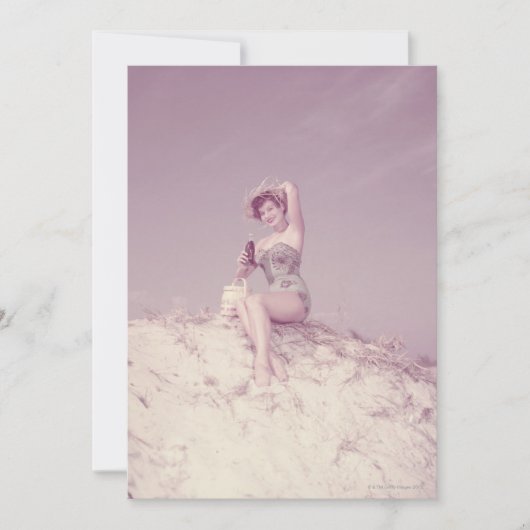 Woman Relaxing on Beach (Front)