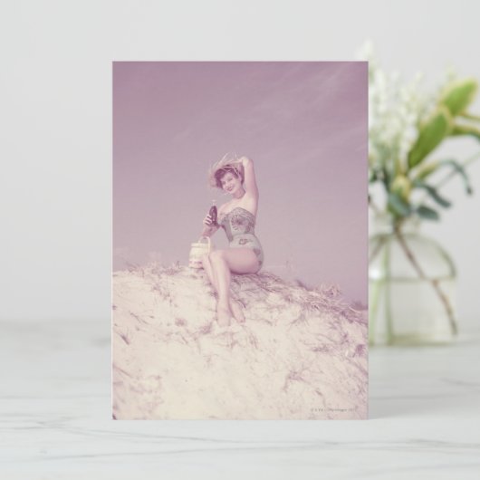 Woman Relaxing on Beach (Standing Front)