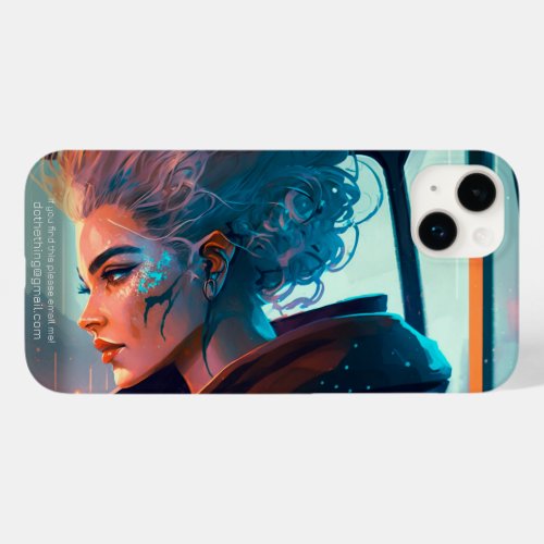 Woman Riding a Bus in a City of the Future Case_Mate iPhone 14 Plus Case