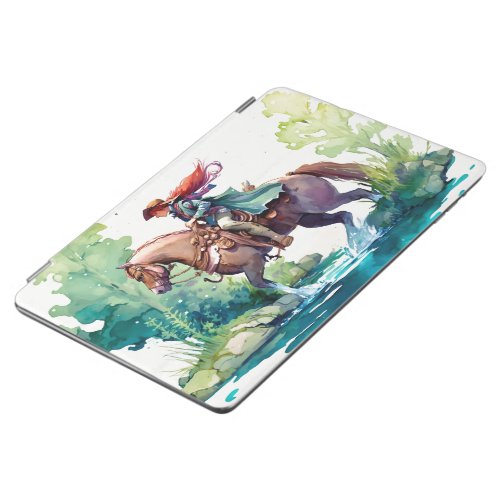 Woman riding horse iPad air cover