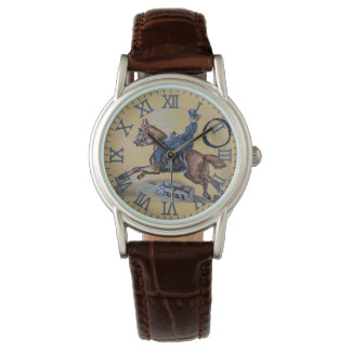 woman riding horse painting watch