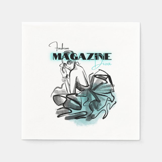 Woman’s fashion magazine napkins (Front)