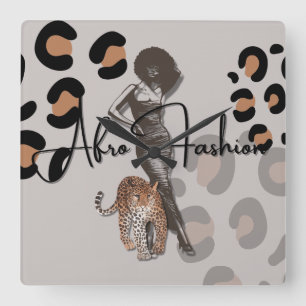 Woman’s fashion square wall clock