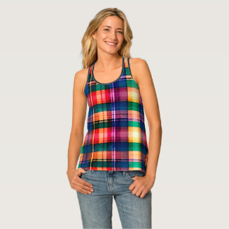 Woman’s Plaid Racerback Tank Top