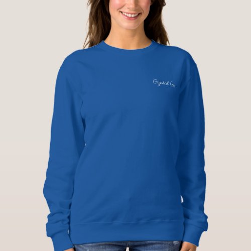 Womans sweat shirt with painting image 