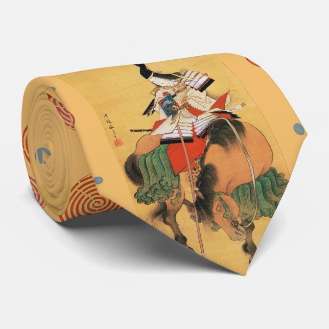 WOMAN SAMURAI TOMOE GOZEN HORSEBACK Japanese Art Neck Tie (Rolled)