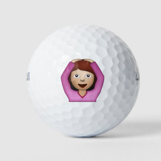 Woman Saying Yes Emoji Golf Balls