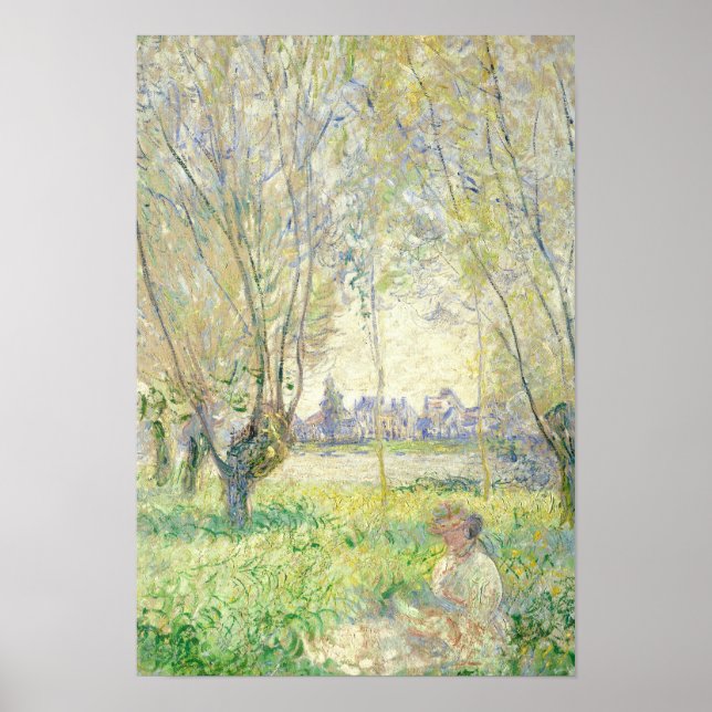 Woman Seated under the Willows - Claude Monet Poster (Front)
