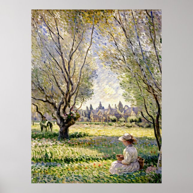 Woman Seated under the Willows Poster (Front)
