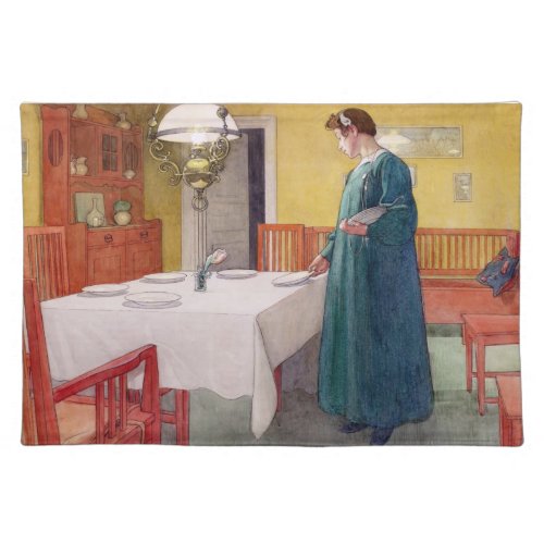 Woman Setting the Table by Carl Larsson Placemat