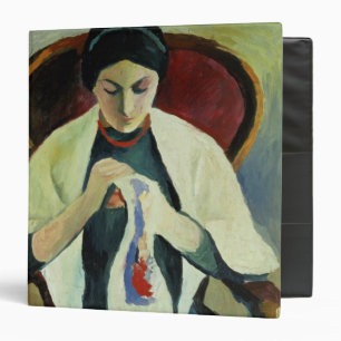 Woman Sewing 3 Ring Binder